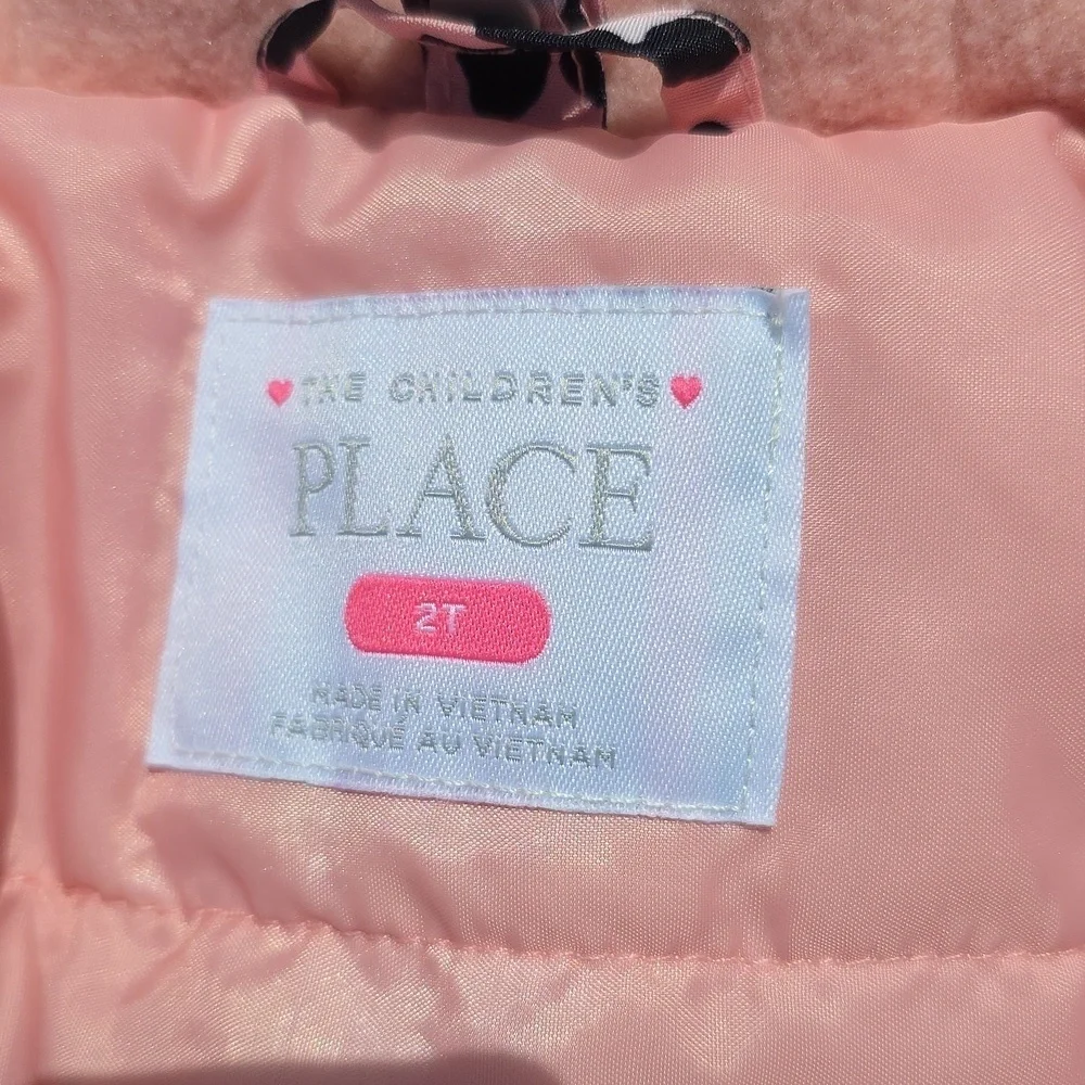 The Childrens Place -Pink Leopard Print Hooded Jacket. Size 2T. NWOT